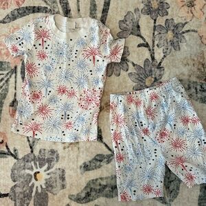 Pottery Barn Kids organic cotton Fireworks Pajama Set